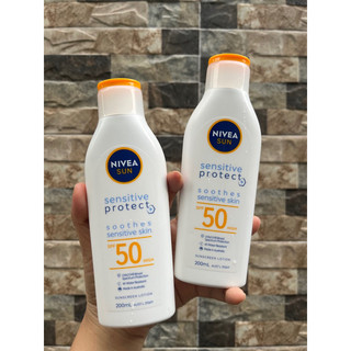 Kem chống nắng bảo vệ da nhạy cảm Nivea Sun SPF 50+ Sensitive Protect Lotion 200ml