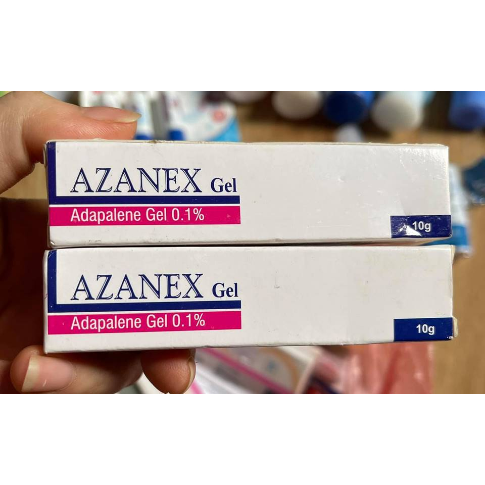 Gel giảm mụn, chăm sóc da mụn ẩn Azanex Adapalene 0,1 10g