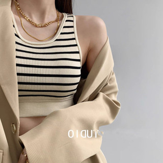 Có sẵn áo croptop/ tanktop kẻ ngang chất dày dặn siêu xinh - ảnh thật ở cuối