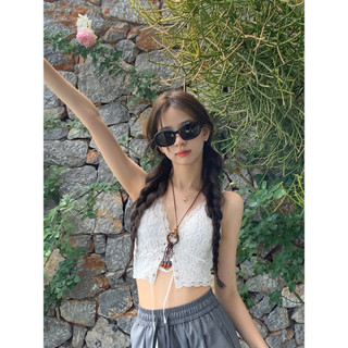 Có sẵn áo croptop ren trắng/ áo bra trắng đi biển siêu sexy - có chun bo sau lưng