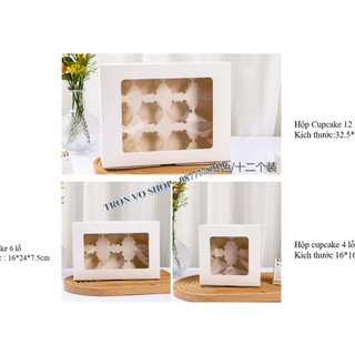 COMBO 10 - Hộp cupcake 4 giấy [800set/thùng] (kt16*16*7.5cm)