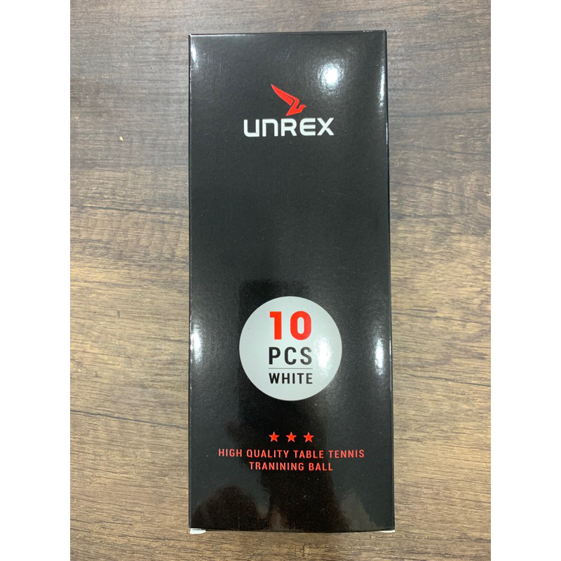 Bóng bàn tập luyện Unrex 3 sao (hộp 10 quả) chất liệu ABS