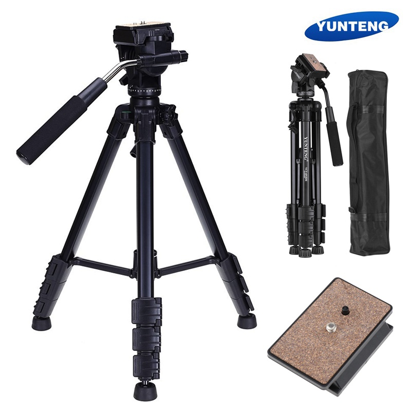 Chân Máy YunTeng VCT-691 dùng cho Máy ảnh, Máy quay phim, Máy điện thoại, Chân đèn flash ... Mẫu mới 2023, Dòng chuyên n