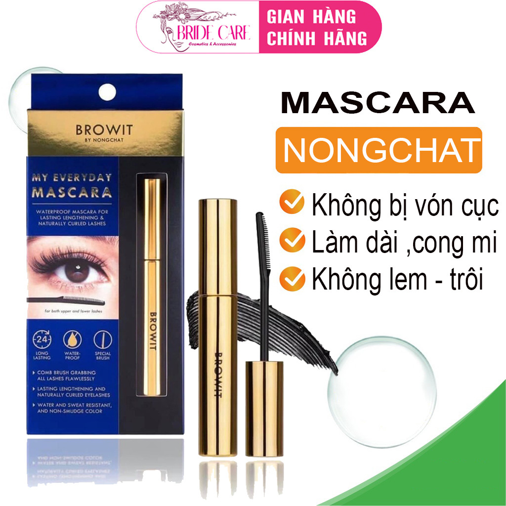 Mascara Nongchat Browit Thái Lan siêu tơi dài và cong mi dạng lược My Everyday 5.5g Endless Night