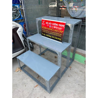 Kệ sắt v lỗ, Kệ bậc thang, 3 tầng, 4 tầng, kệ trưng bày sản phẩm
