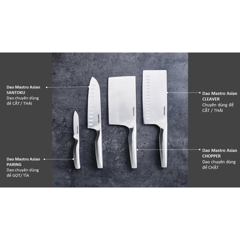 Bộ Dao Mastro Knives Tupp + TẶNG ĐẾ CẮM DAO