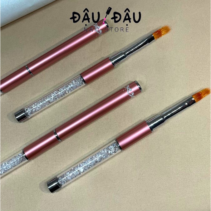 Cọ ombre cán đá tán gel, làm loang cao cấp - Cọ vẽ ombre đầu dẹt chuyên dụng