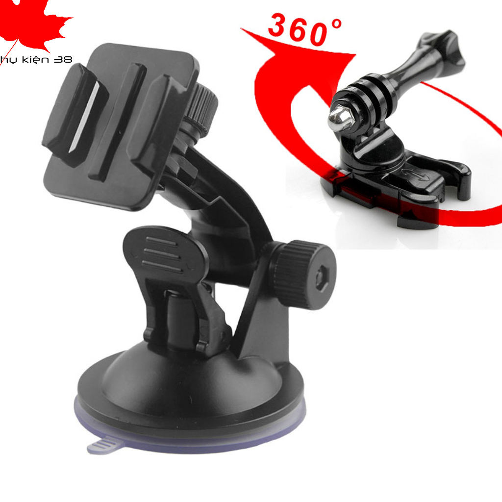 Giá Đỡ camera Gopro Hero Bằng Nhựa Có Giác Hút Gắn Kính Chắn Gió Xe Hơi