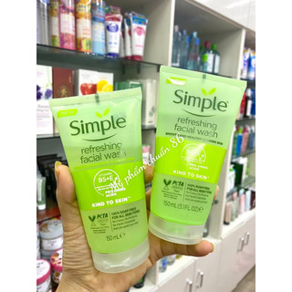 SỮA RỬA MẶT SIMPLE KIND TO SKIN REFRESHING FACIAL WASH GEL.