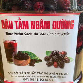 Dâu tằm ngâm đường phèn 1 kg, dâu tằm đà lạt ngâm đường phèn làm nước giải khát