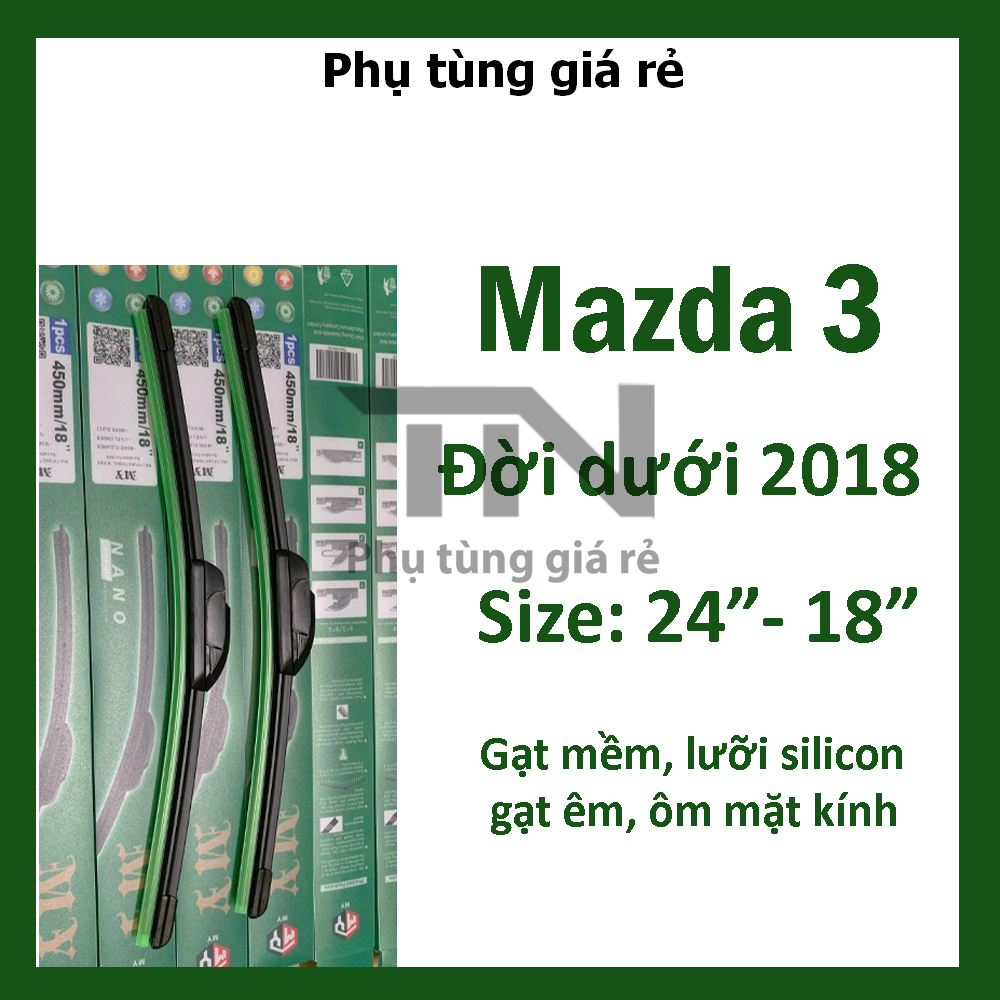 Bộ gạt mưa Mazda 3 các đời và gạt mưa các dòng xe khác của Mazda Mazda 6, Premacy, BT 50, CX 5, CX 9, Mazda 2 .
