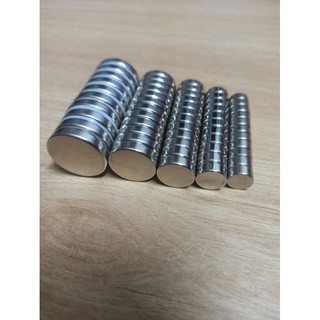 Combo 5 viên Nam châm tròn siêu mạnh độ dày 5 mm nhiều kích thước