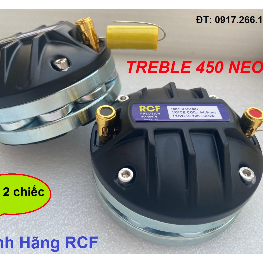 CẶP LOA SIÊU TREBLE KÈN 450 NEO BI RCF NẮP NHÔM CÔN 44.4mm DẸT - GIÁ 2 CÁI - CỦ TRÉP RỜI
