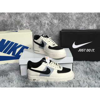 Giày Air Force 1 Custom trắng đen xanh 1:1. Laka Fashion