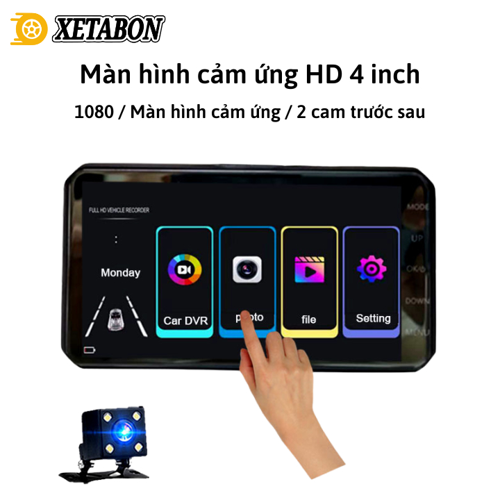 Camera hành trình ô tô X4 XETABON Full HD kèm thẻ nhớ 32GB, màn hình cảm ứng, quay đêm rõ nét, Bảo Hành 12 Tháng 1 đổi 1 | BigBuy360 - bigbuy360.vn