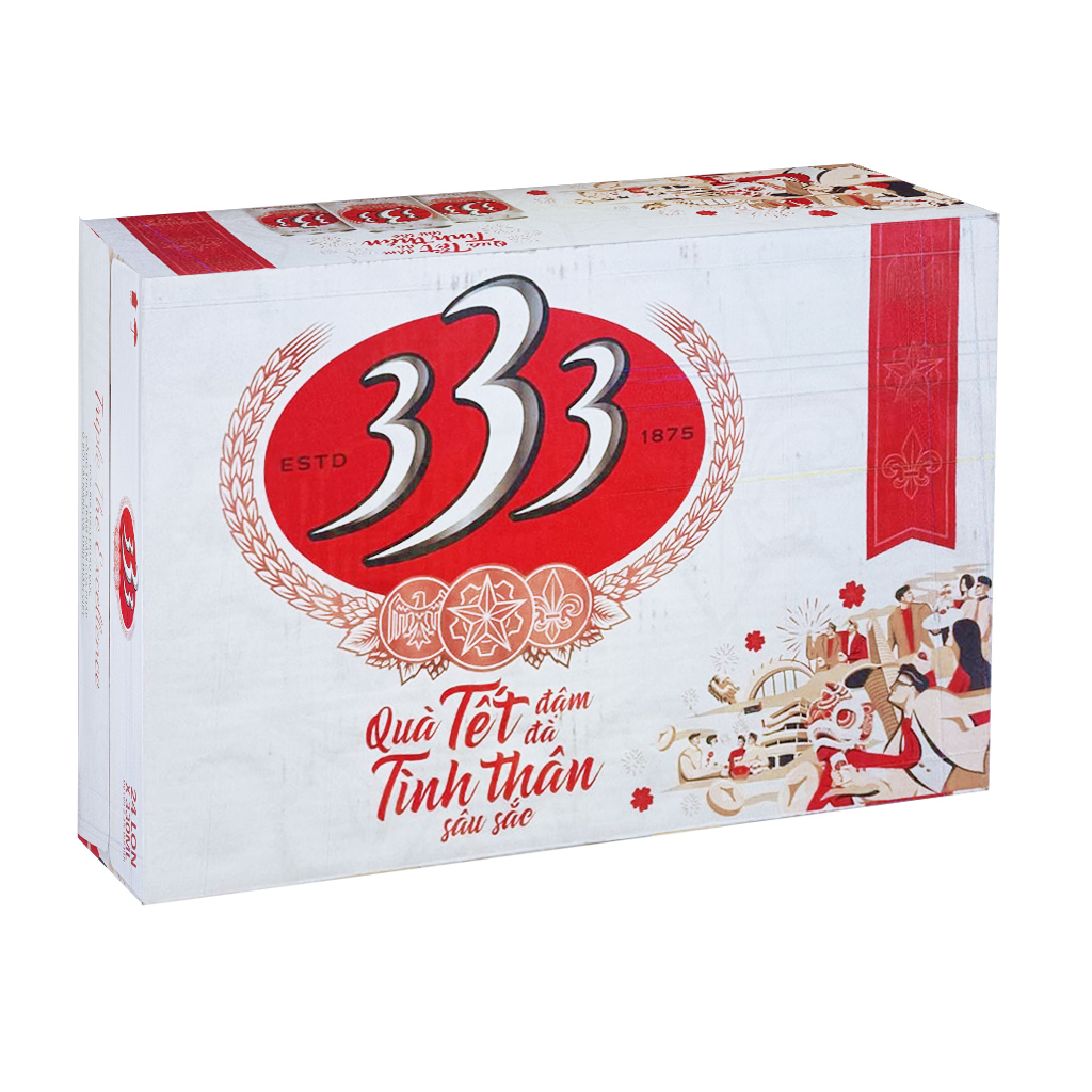 Bia 333 thùng 24 lon x 330ml -xukakidsshop