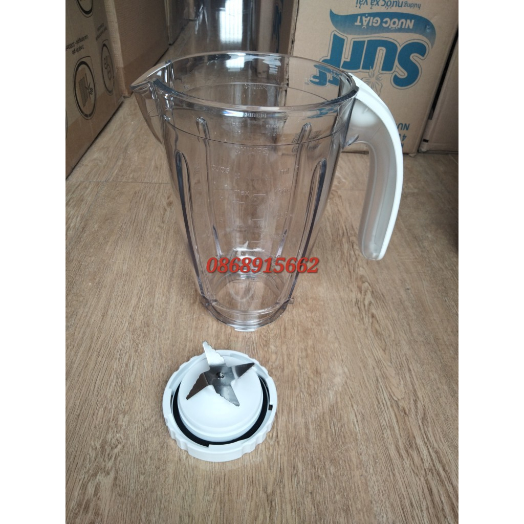 phụ kiện máy xay philip hr2118 hr 2115 .hr 2116- com bo dao sinh tố kèm cối xay lớn -maihanhshop1974