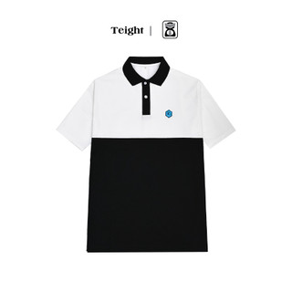 Áo polo nam basic đen trắng teight, áo thun nam có cổ đơn giản đen trắng