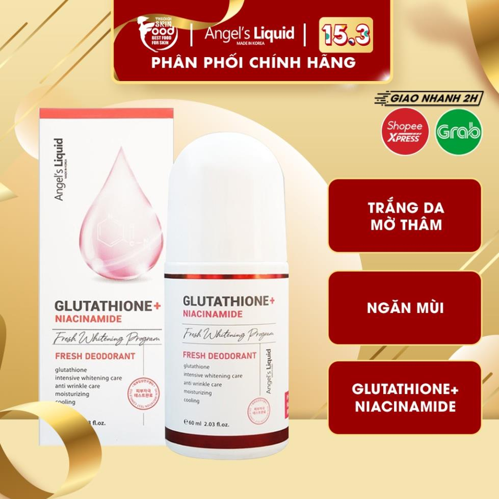 Lăn nách glutathione trắng da - Lăn khử mùi giảm thâm hết ố vàng áo 60ml HànQuốc