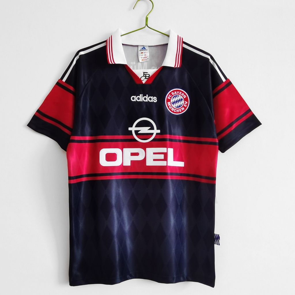 Áo bóng đá retro bayern 1997 vải Cotton Polyester thời trang blockcore