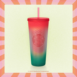 - ly nhựa bling summer 23 watermelon ombre studded cold cup 24oz