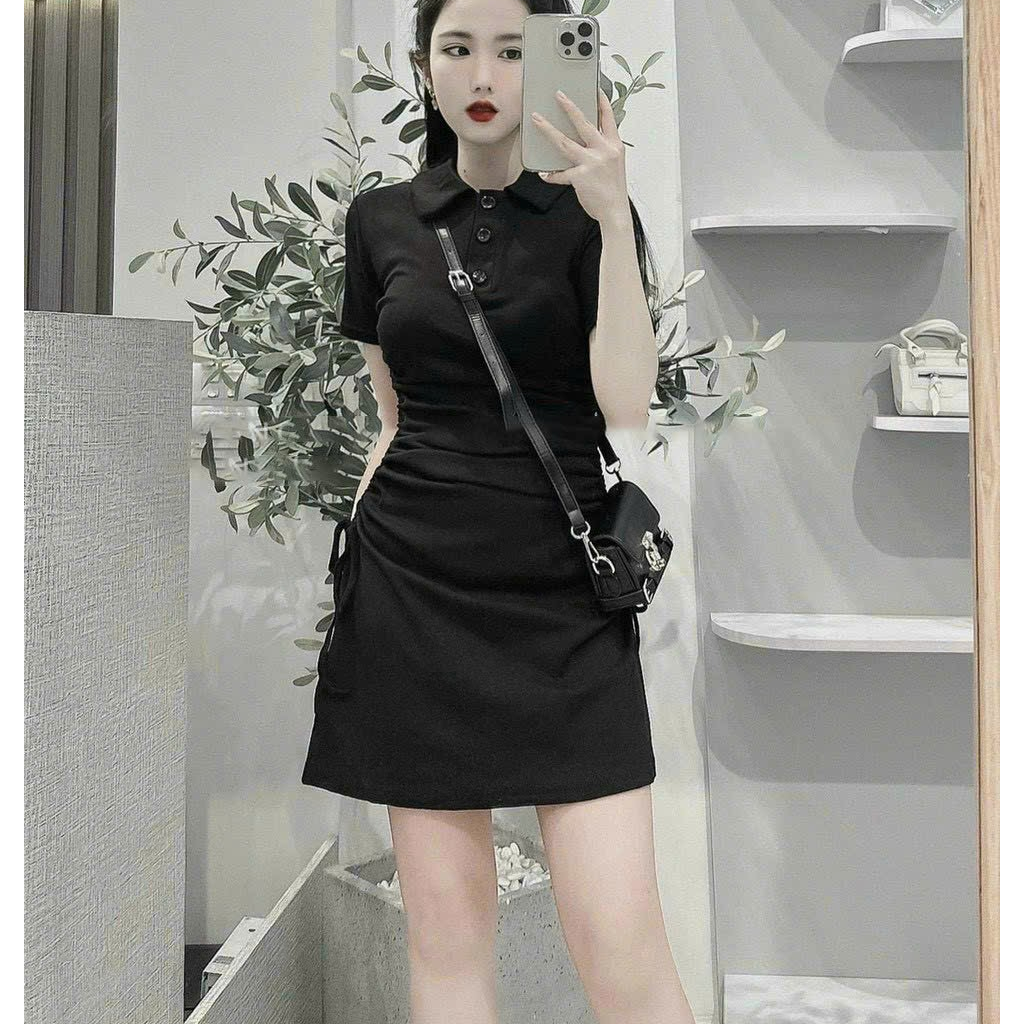 ĐẦM SƠ MI FROM CHỮ A RÚT DÂY HAI BÊN CỰC XINH XẮN