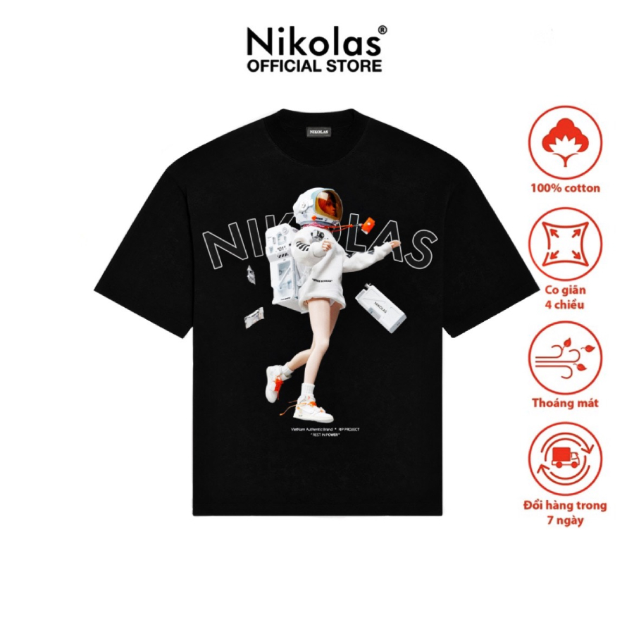 Áo thun Unisex Nikolas 100% Cotton "RIP PROJECT" - CAMPAIGN NIKOLAS