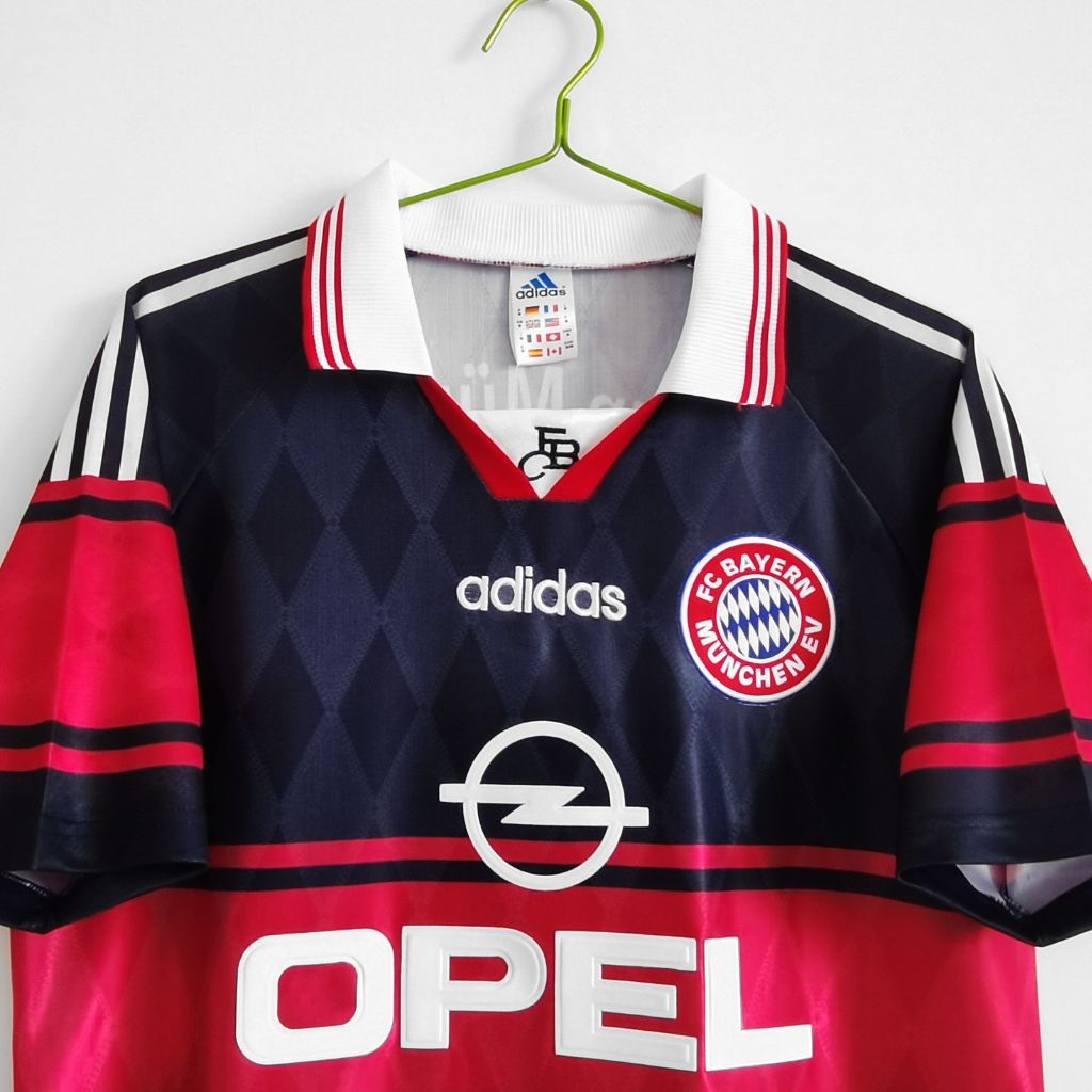 Áo bóng đá retro bayern 1997 vải Cotton Polyester thời trang blockcore
