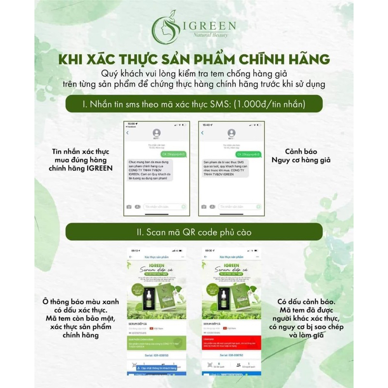 COMBO SỬA RỬA MẶT & SERUM DIẾP CÁ CHO DA HẾT MỤN, THÂM - IGREEN