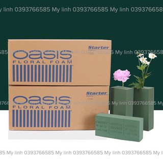1 Thùng Xốp xanh cắm hoa Oasis loại 1 giữ nước tốt