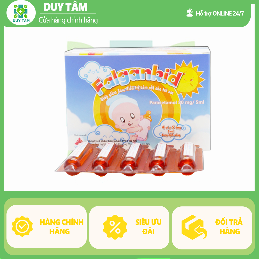 Falgankid giảm sốt cho trẻ em