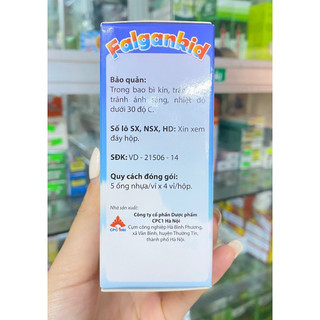 Falgankid giảm sốt cho trẻ em