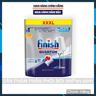 Viên rửa bát Finish Quantum - Quantum All in One thế hệ mới - 12 tính năng siêu sạch cho máy rửa chén bát  - ImP - ImPvn