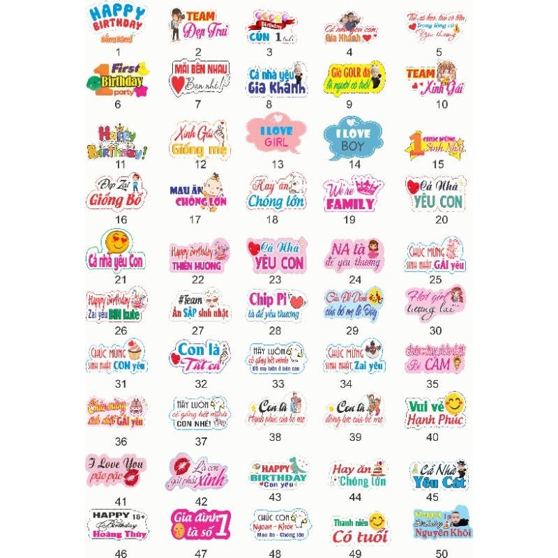 (1-50) Hashtag chụp ảnh sinh nhật có tay cầm