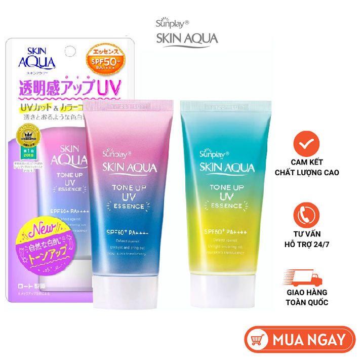 Kem chống nắng Skin Aqua Tone up UV SPF 50+ PA++++ 80gr nội địa Nhật Bản