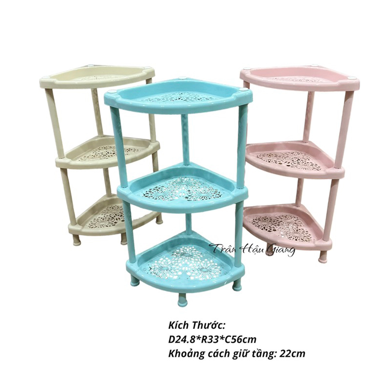 Kệ Góc hoa tiết kiệm diện tích 3 tầng 4 tầng
