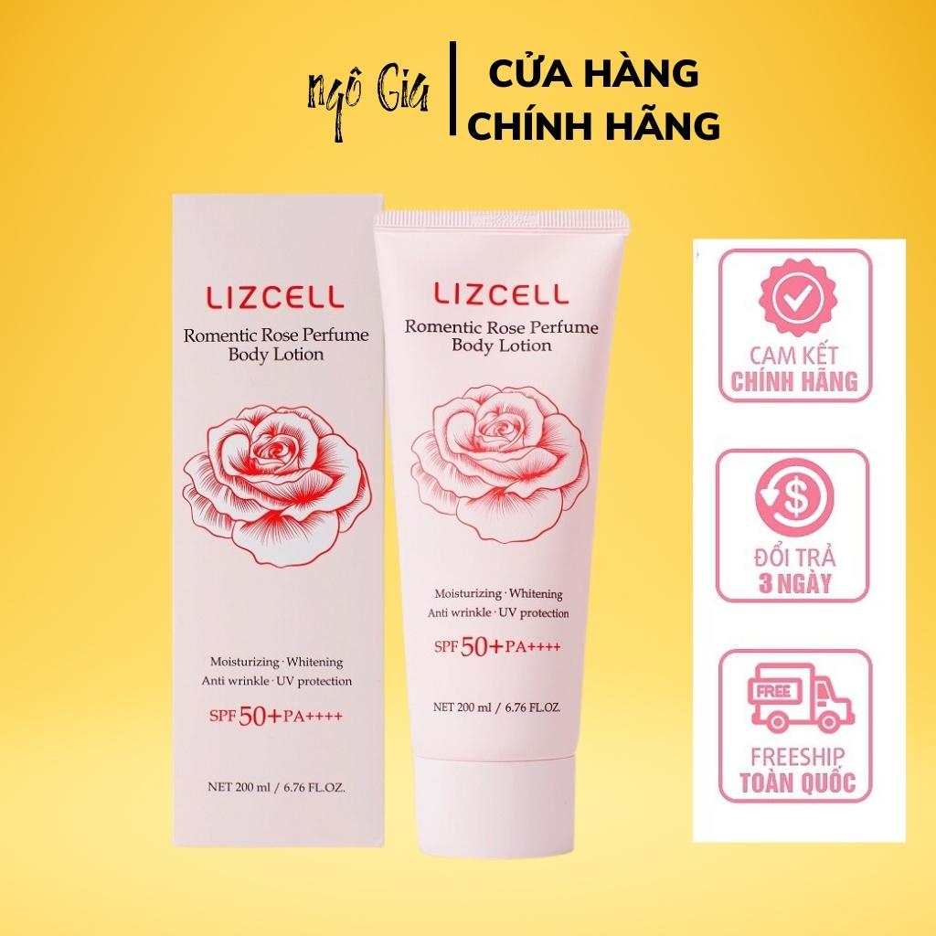 Kem, sữa dưỡng thể chống nắng LIZCELL Hàn Quốc Romentic Rose Perfume Body Lotion Dưỡng Ẩm & Chống Lão Hóa 200ml