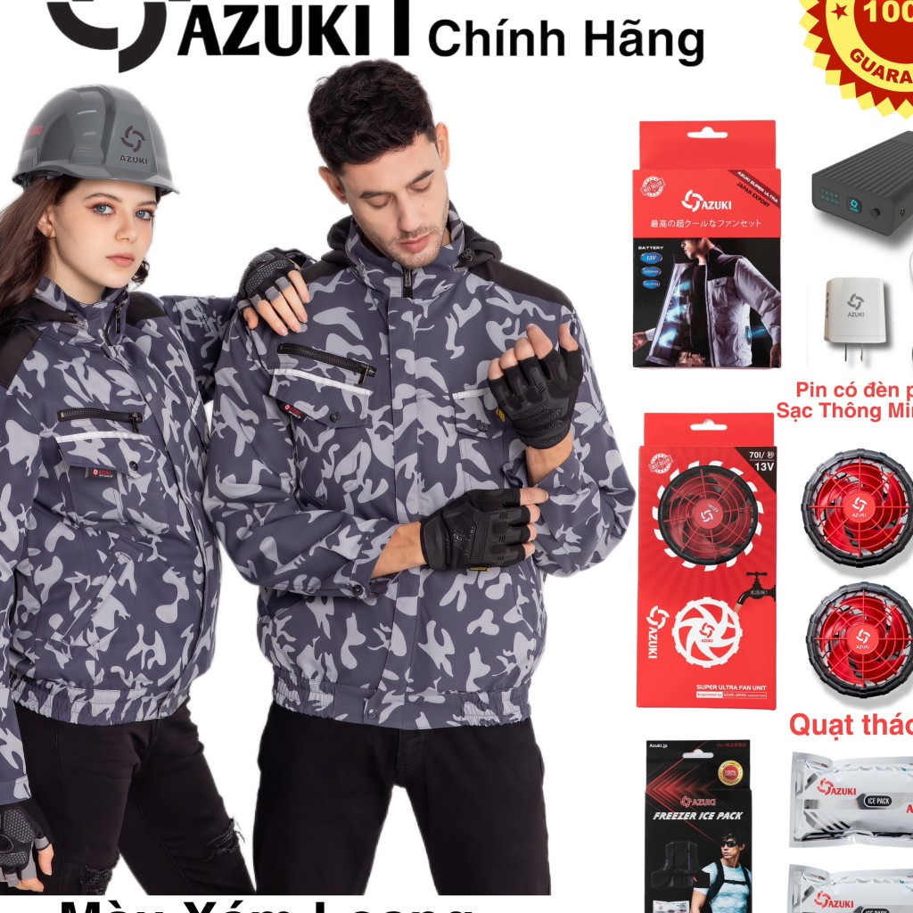 ÁO ĐIỀU HÒA AZUKI CHÍNH HÃNG , PHIÊN BẢN MỚI NHẤT NĂM 2023 PIN 26000 MAH, ĐẦU RA 13V,HÀNG XỊN XÒ NHẤT