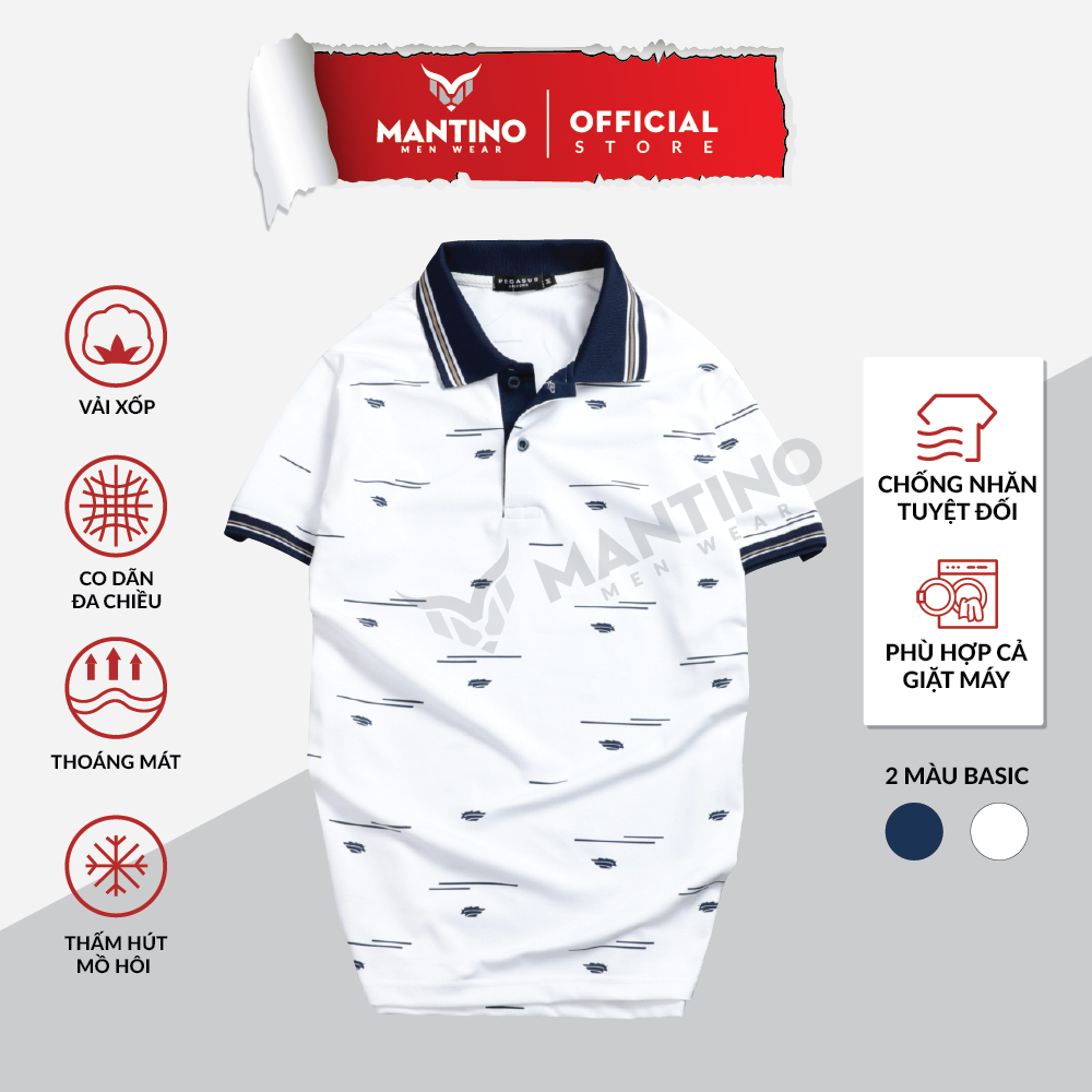 Áo Thun Polo Pegasus - Poly Mát, Nhẵn Mịn, Co Dãn 4 Chiều - Mantino