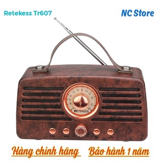 Đài radio retekess tr607 có bluetooth, mp3 , usb, aux, đài fm, 2 loa 10w hàng chính hãng
