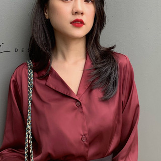 Áo lụa danton tay dài Cói Design