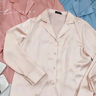 Áo lụa danton tay dài Cói Design