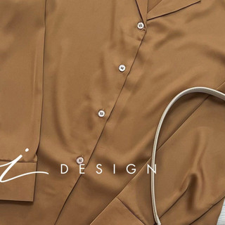Áo lụa danton tay dài Cói Design