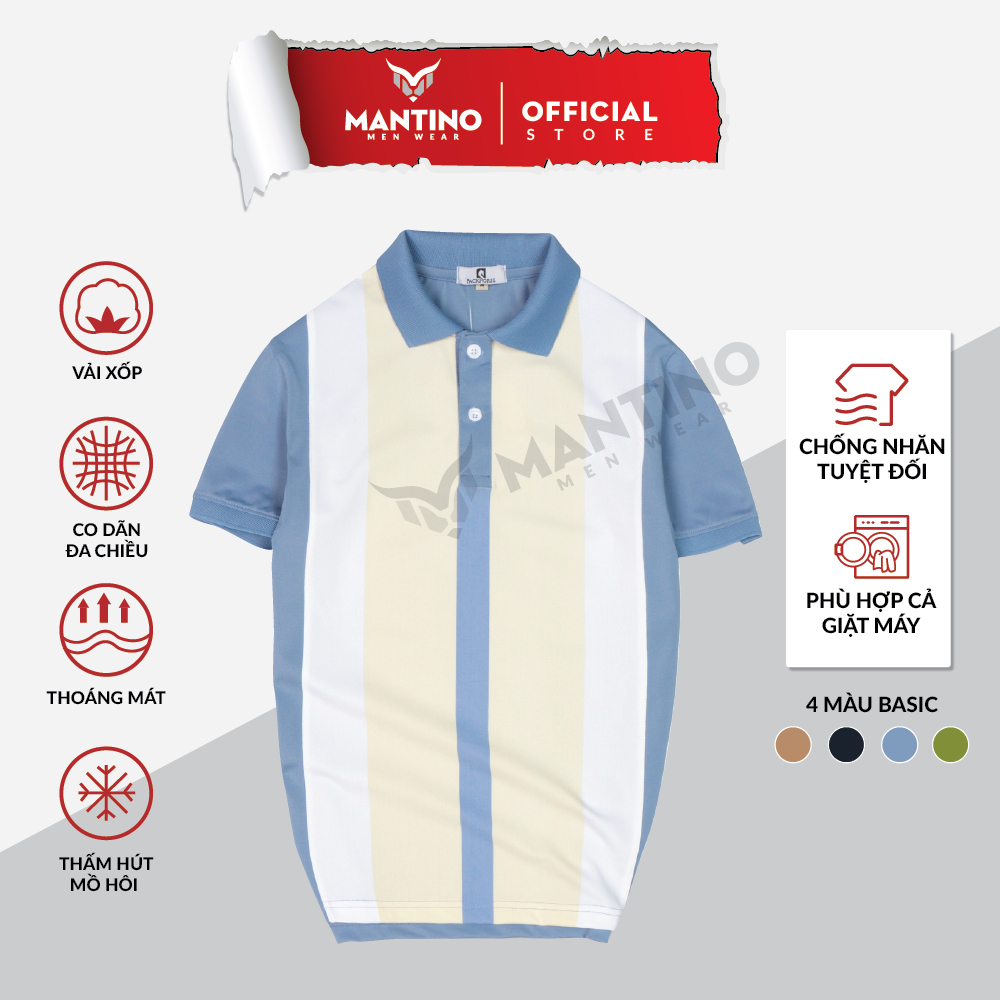 Áo Thun Polo Pack Man - Trẻ Trung, Thanh Lịch, Mát, Chống Bám Bụi - Mantino