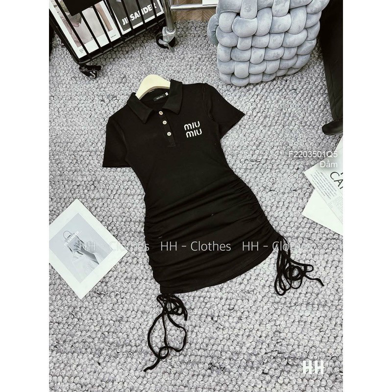 Đầm body đầm sơ mi rút dây năng động cá tính 098  Lissa