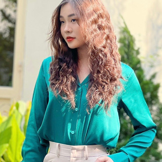 Áo lụa danton tay dài Cói Design