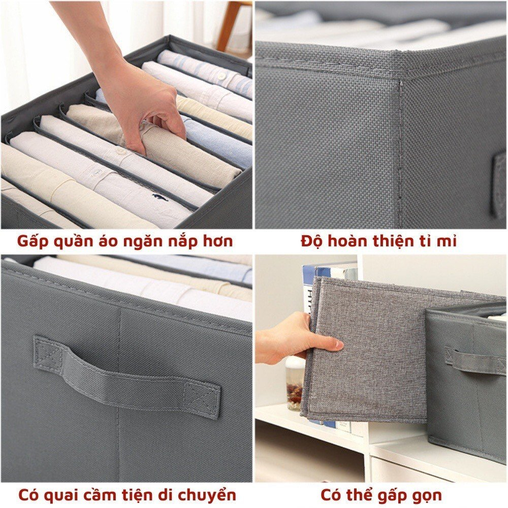 Hộp đựng quần áo chia ngăn dễ dàng lấy đồ, cất trữ gọn gàng