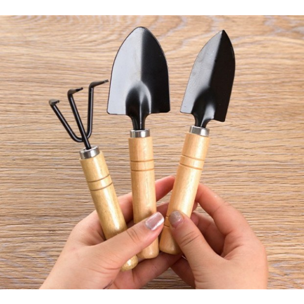 Bộ cuốc xẻng mini trồng cây, trồng xương rồng, trồng sen đá và các cây cảnh mini khác