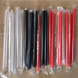 Ống hút trân châu cao cấp có màng bọc đen trắng Phi 12 1 gói