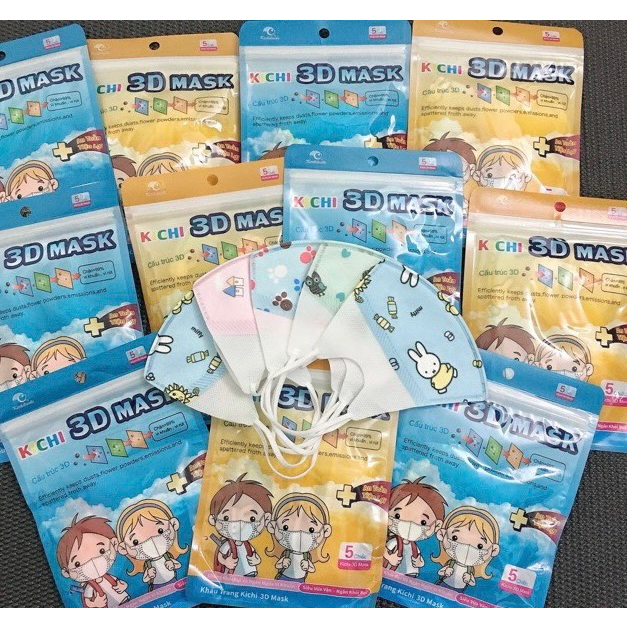 Khẩu Trang 3D Mask Bảo Vệ Sức Khỏe Cho Bé (Set 5cái)